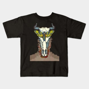 Skull Cow Butterfly Kids T-Shirt